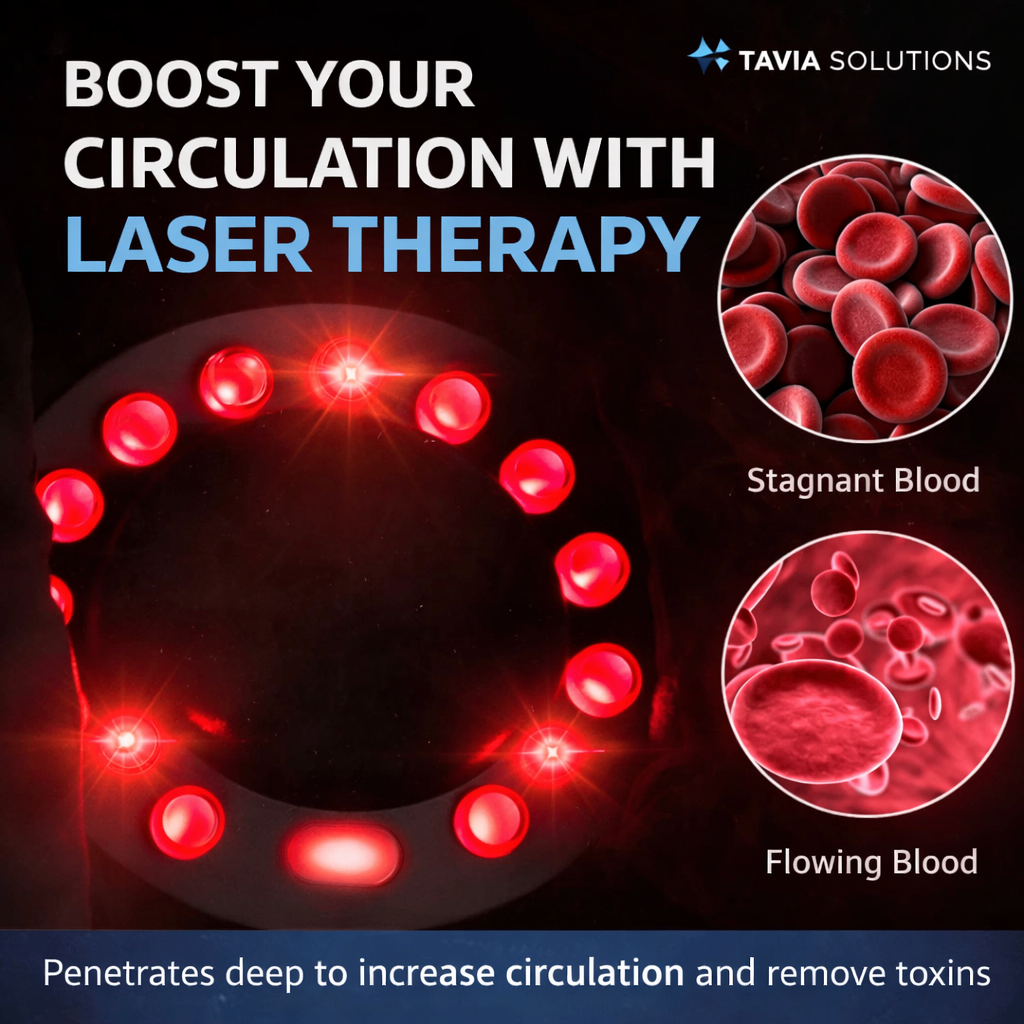 Tavia Knee Massager in use